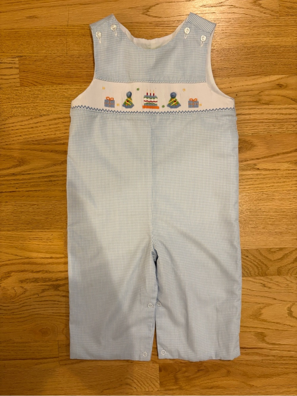 Classic Whimsy Smocked Birthday Romper NWOT
